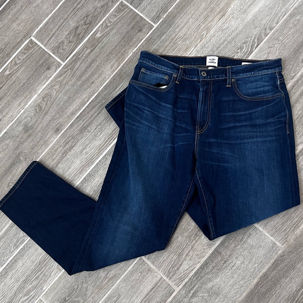 Men's Straight Jeans - Dark Blue